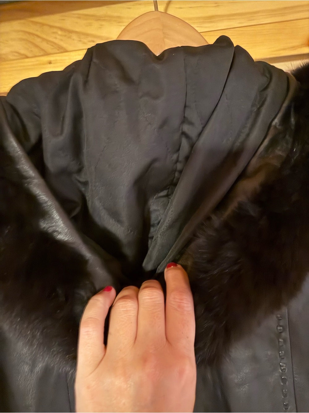 Rocco D’Amelio by Dero Full Length Leather and Fur Coat Retail $3500 - Picture 11 of 13